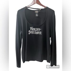 Harley Davidson Top crew neck with adjustable neck strap size 2XL Women
